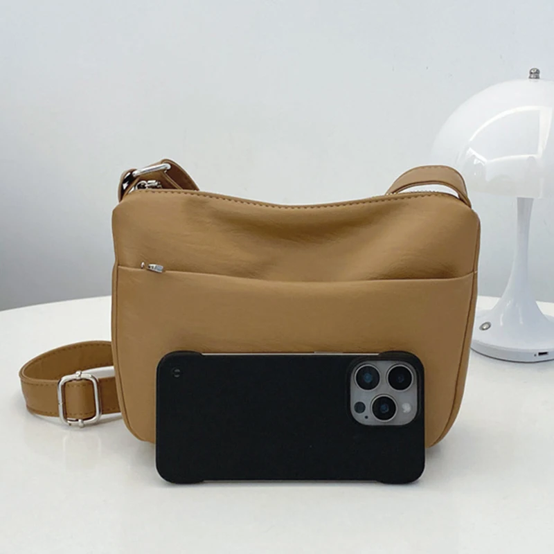 Bolso de hombro tipo bandolera para gimnasio de PU para mujer, correa ajustable, bolso de compras y ocio, bolso de viaje ligero de almacenamiento grande - imagen 5