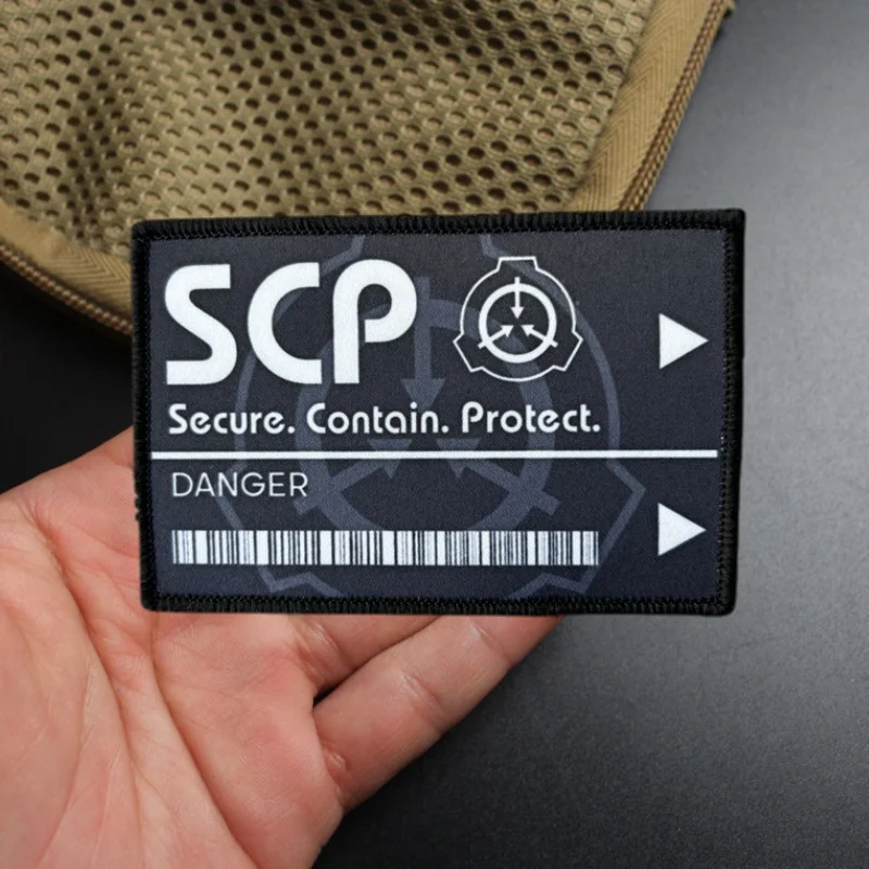 Parche táctico SCP para ropa, insignia de moral, parches militares, brazalete impreso, gancho, pegatinas para mochila