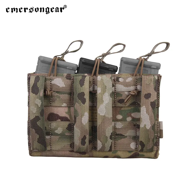 Emersongear-bolsa para revistas con tapa abierta Triple, bolsa Modular Mag MOLLE Airsoft, caza, senderismo, combate, nailon EM6363 - imagen 3
