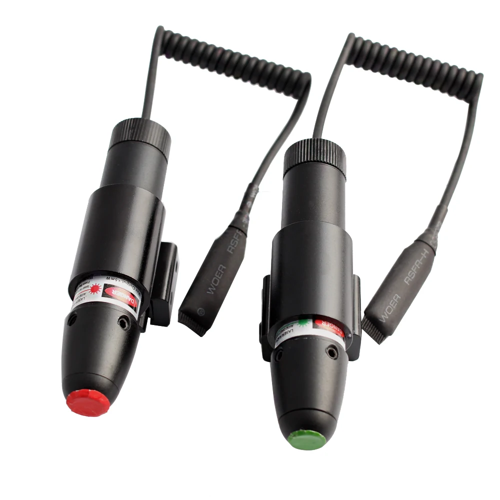 Mira láser de punto verde rojo con montaje en riel de 11mm/20mm, aplicable a pistolas Airsoft, accesorios de caza - imagen 4