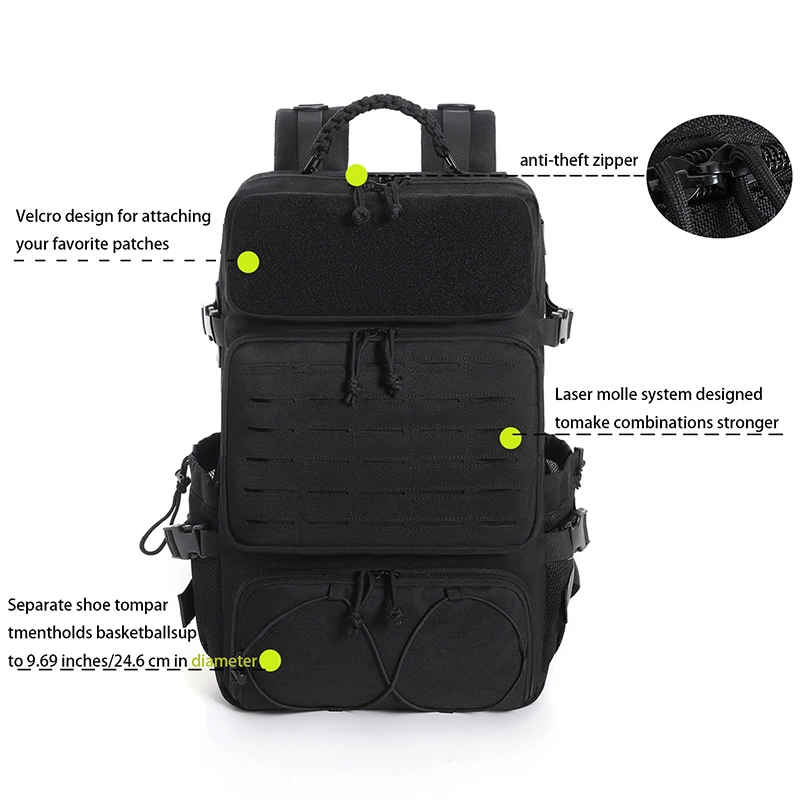 Bolsa de lona para hombre con sistema modular de gran capacidad, diseño con múltiples compartimentos y espacio para guardar zapatos - imagen 5