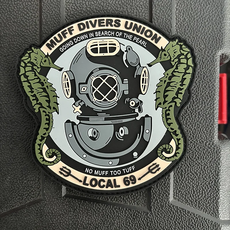 Parche táctico de PVC de Muff Diver's Union, emblema militar de gancho y bucle, insignia de moral sin MUFF, pegatinas de ropa para mochila - imagen 5