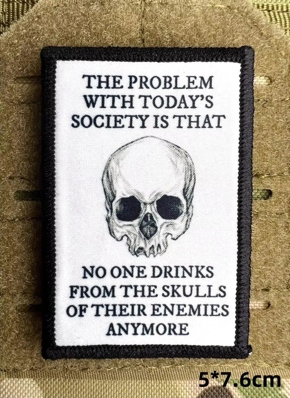 De Society van vandaag... Moreel Tactische Patches Kleding Gedrukt Klittenband Patch Militaire Schedel Vlag Badge Armband Rugzak Stickers - imagen 4