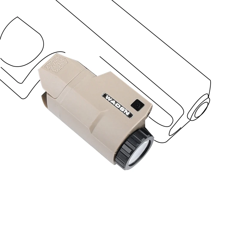 Linterna táctica blanca APL-C, luz MNi, apta para riel Picatinny de 20mm, Airsoft, Glock 17 19, iluminación colgante para arma - imagen 3