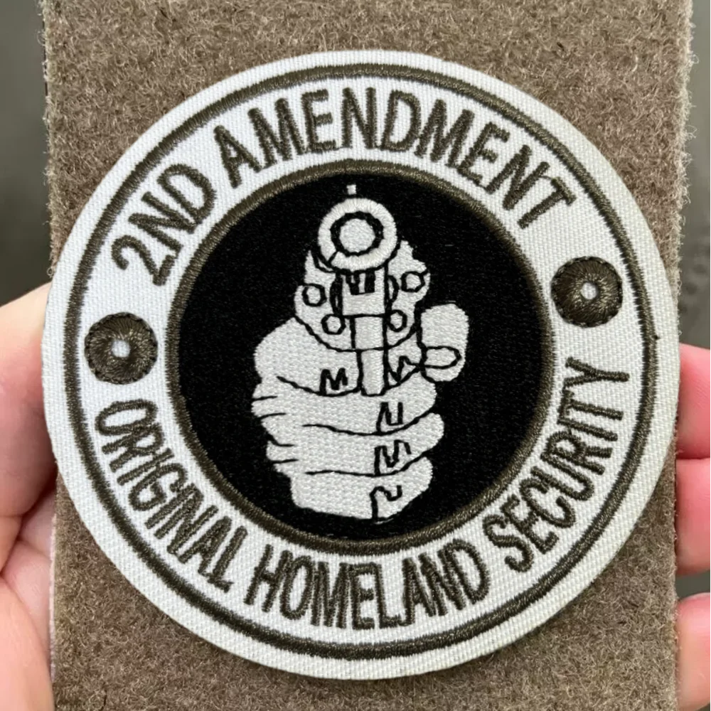 2a enmienda GUN RIGHTS 1789 insignia de moral bordada parche táctico gancho y bucle parche brazalete mochila militar pegatinas de ropa