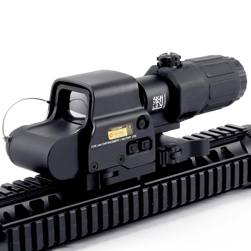 Mira réflex holográfica 558 + G33, mira óptica de punto rojo con combinación de lupa G33 3X, montaje QD con tapa integrada