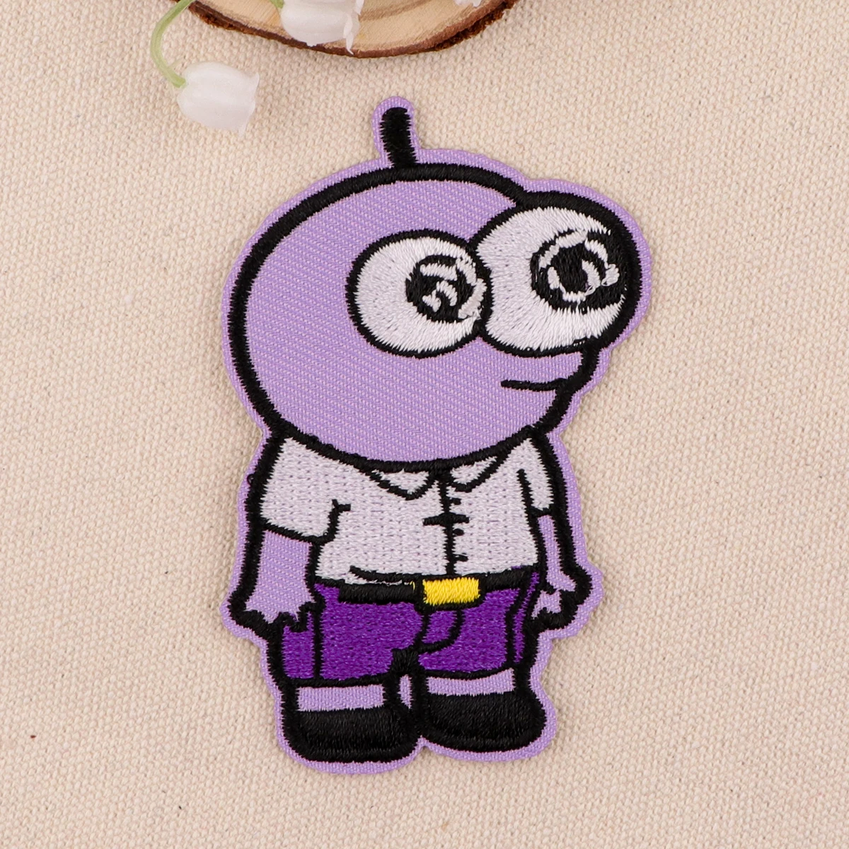 Parche bordado Happy Friends, parches divertidos de dibujos animados para planchar para ropa, parches termoadhesivos para ropa, insignias para coser DIY - imagen 2