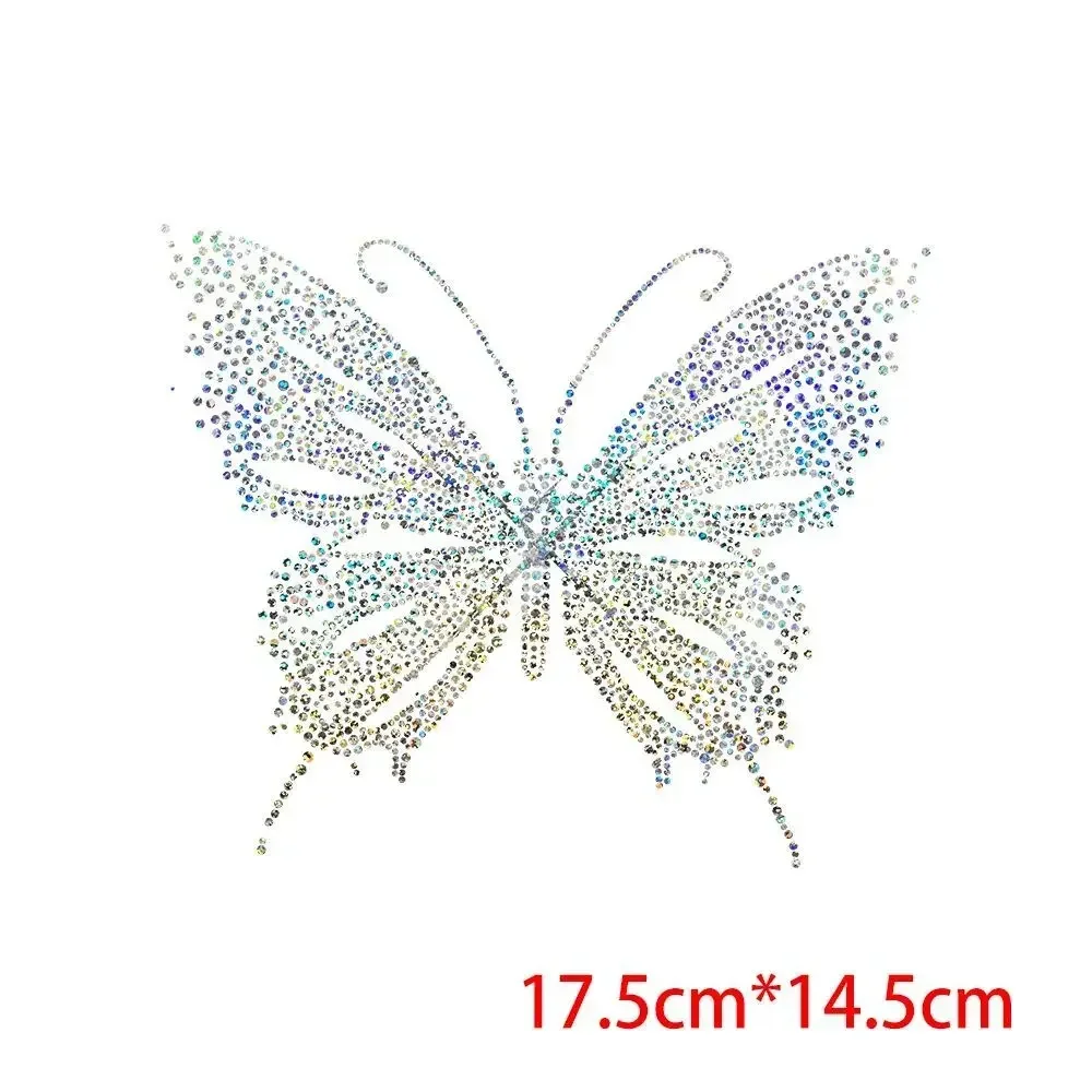 Patrón de mariposa para ropa, diamantes de imitación para el pecho, parche personalizado, transferencia de planchado - imagen 2