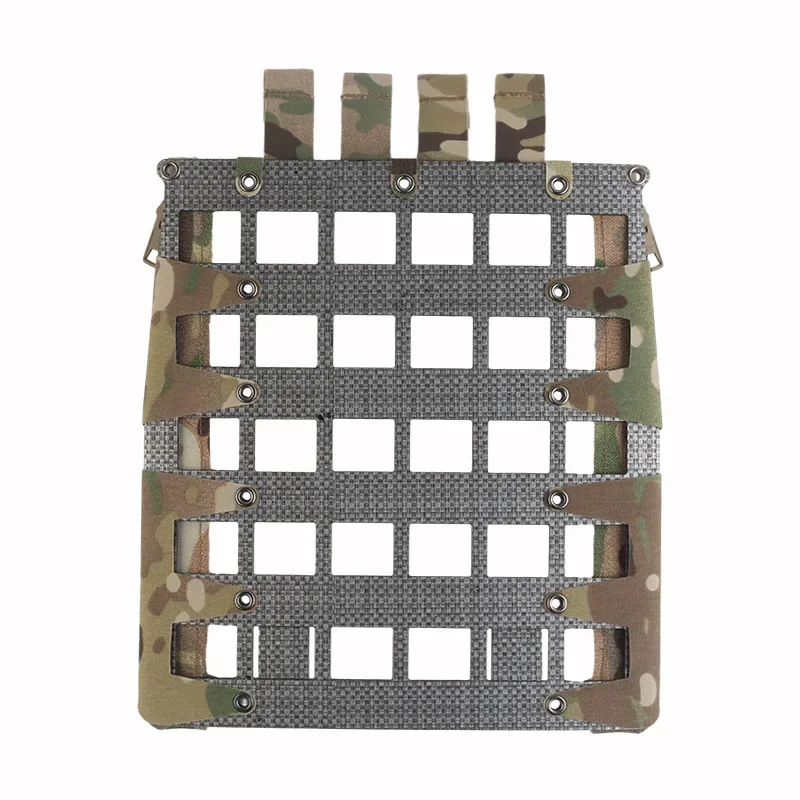 Portador de placa Airsoft, Panel trasero, Kit de cremallera MOLLE, chaleco de caza estilo FERRO FCPC V5, equipo de extensión de soporte ligero - imagen 4