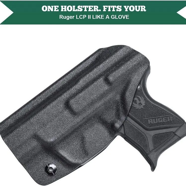 Funda para Ruger LCP II, funda IWB Kydex compatible con: Ruger LCP II .380 pistola-no compatible con LCP .380 & LCP II .22 LR bolsa para pistola de mano derecha - imagen 2