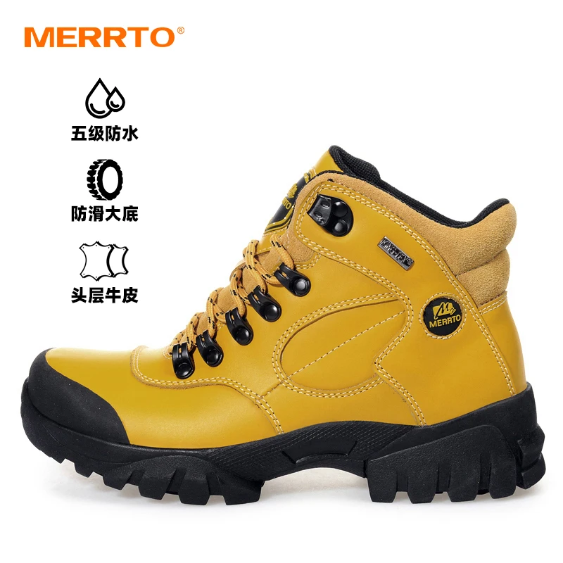MERRTO-zapatos de senderismo impermeables de piel de vaca para mujer, zapatillas transpirables para escalar, senderismo, caza, turismo, botas de montaña - imagen 5