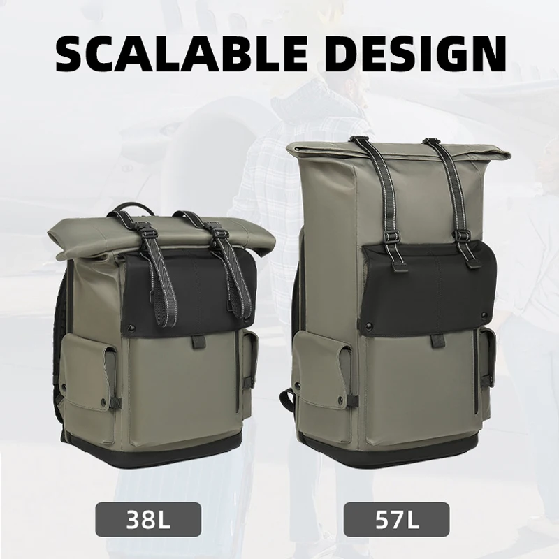 Mochila para acampar al aire libre, senderismo, Trekking, con bolsillo para zapatos, escalada, deportes, viaje, bolsa expandible, mochila para ordenador portátil para estudiantes para la escuela