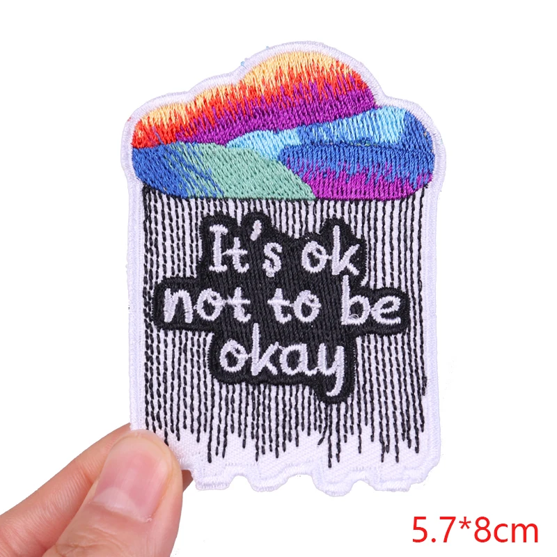 Chaquetas DIY parche de dibujos animados parche bordado con letras parches para planchar para ropa parches termoadhesivos en ropa pegatinas para coser - imagen 4