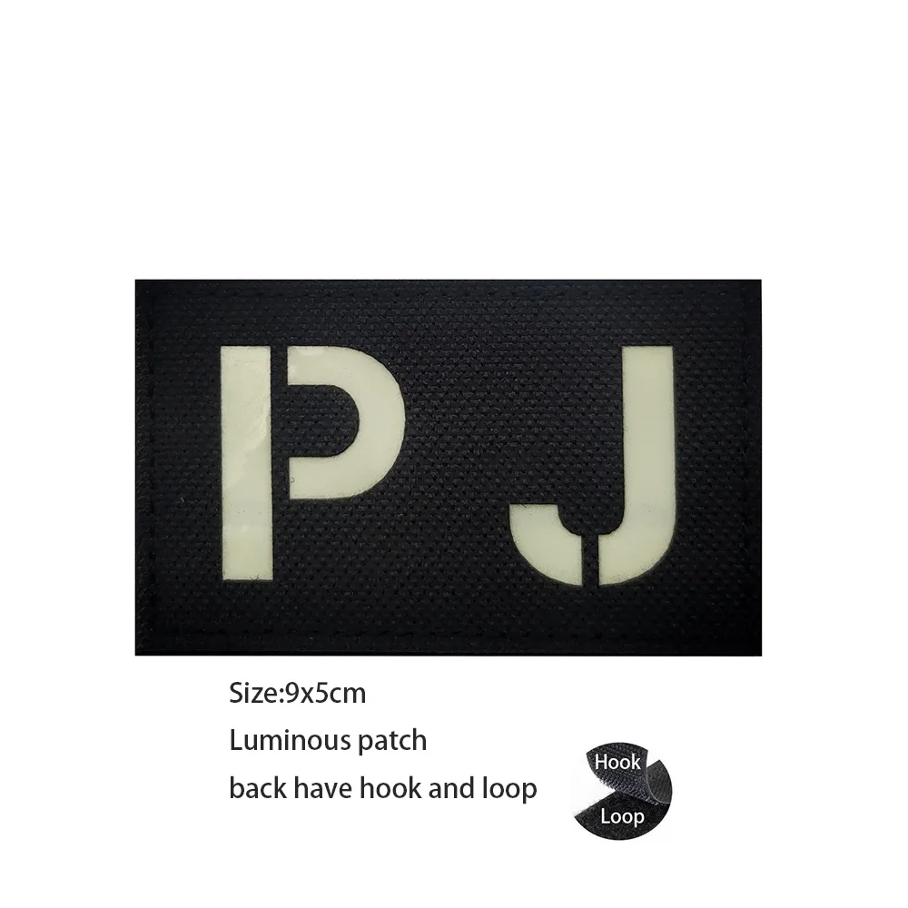 Letras CCT corte láser IR reflectante camuflaje MP moral PJ letras mochila brazalete con parches de gancho y bucle para ropa - imagen 5