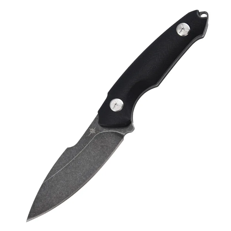 Cuchillo táctico al aire libre, cuchillo para acampar de supervivencia de autodefensa, cuchillo para acampar de alta dureza con funda K, portátil - imagen 4