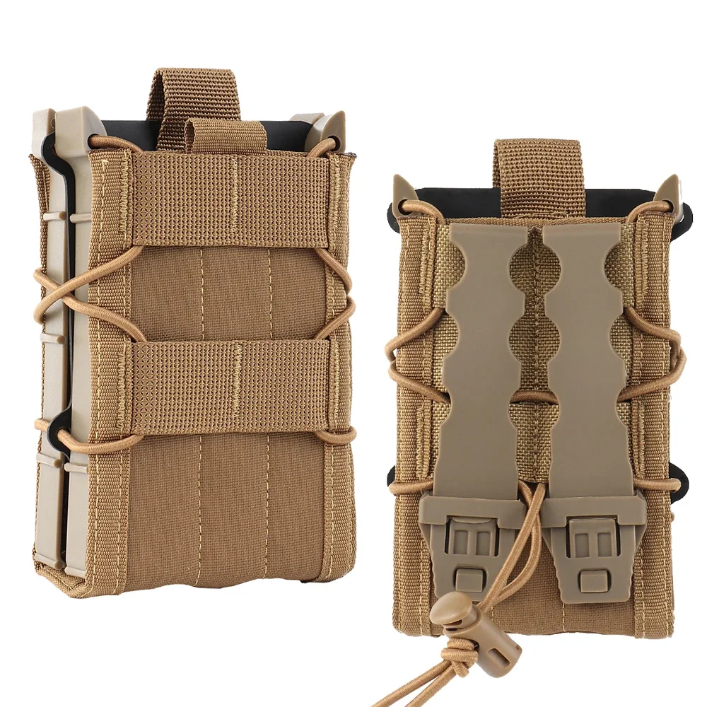 Rifle táctico M4 M16 Mag bolsa Molle individual doble revista bolsa titular Paintball tiro caza tiro Mag bolsas funda - imagen 2