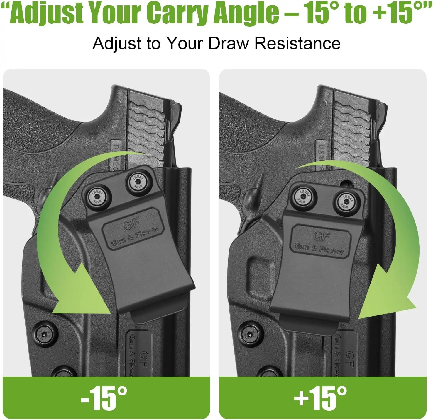 IWB Holster Springfield XD-S 3.3'', Cant y retención ajustables – Funda de transporte oculta, mano derecha - imagen 2