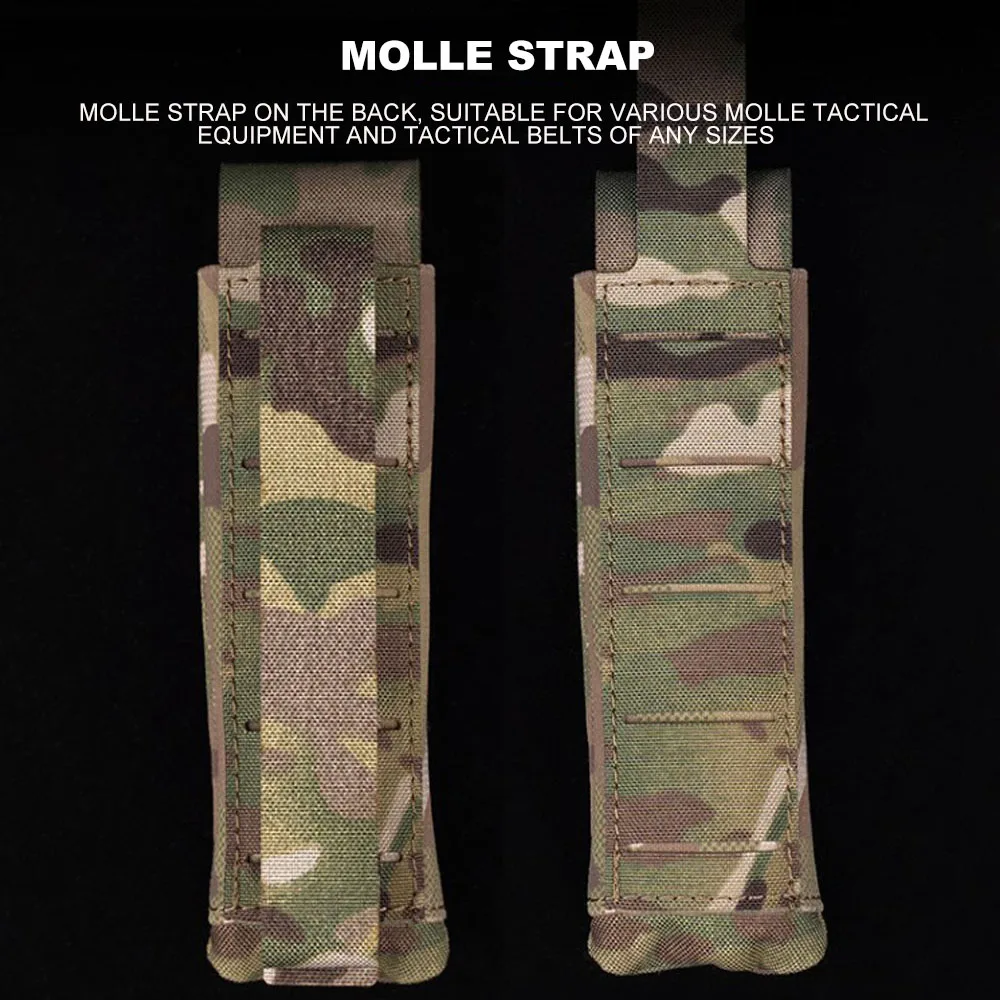 Bolsa de herramientas tácticas MOLLE para acampar al aire libre, caza, linterna, bolsa de almacenamiento, chaleco Airsoft, portador de placa, riñonera portátil - imagen 4