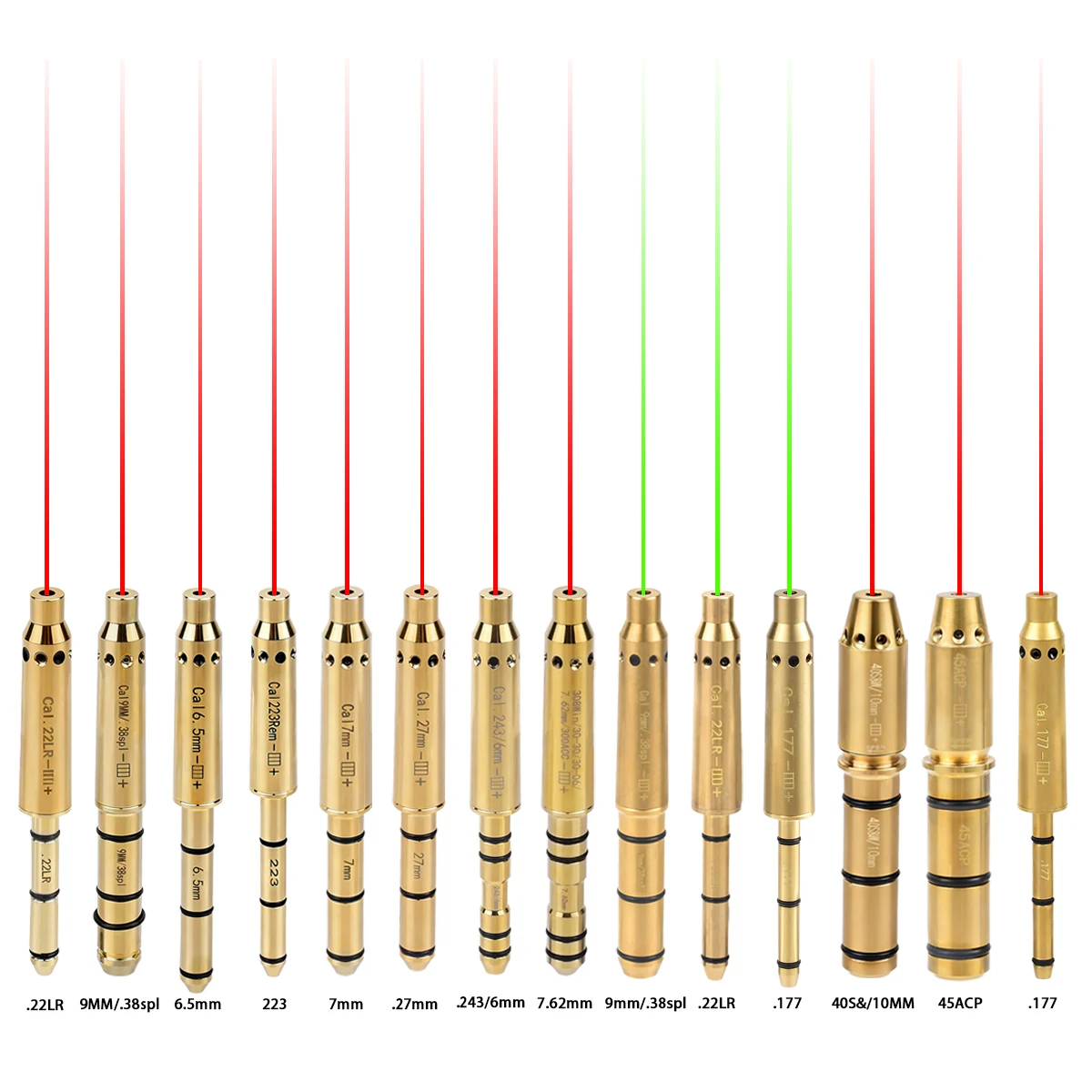 Redondo de entrenamiento láser rojo y verde.177/.223/22LR/.38SPL/.40/.45ACP/308win/7,62mm/300ACC/9mm/6mm/6,5mm compatible con Glock G17 - imagen 2