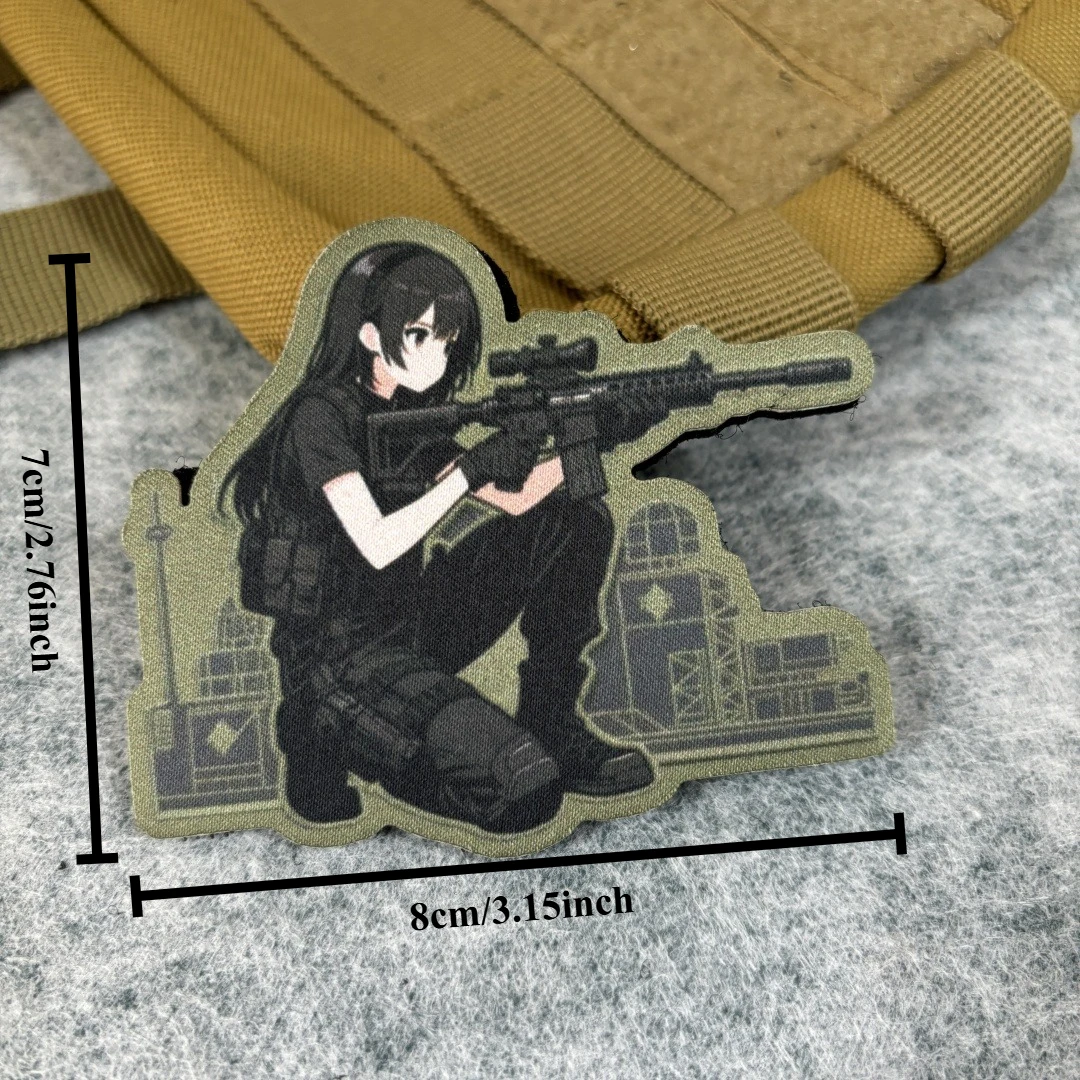 Parche táctico moral calavera con velcro para mochila y uniforme - imagen 3