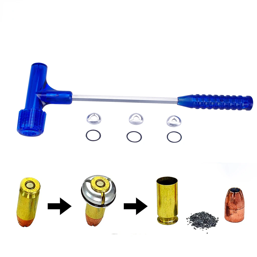 Martillo de bala estilo cinético apto para rondas de pistola de 17 a 50-70 disparos con tres juegos de pinzas rondas de pistola eliminadora de munición - imagen 3