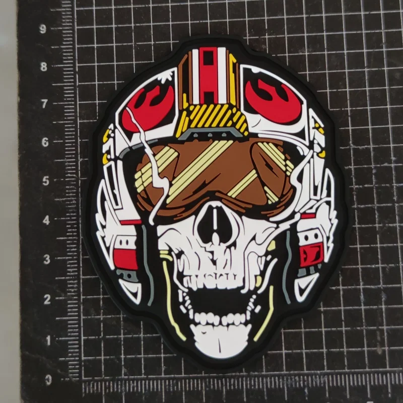 Parche de insignia de PVC 3D de moral de calavera táctica, brazalete Punk con personalidad, gancho y bucle, mochila militar, accesorios para sombrero - imagen 5