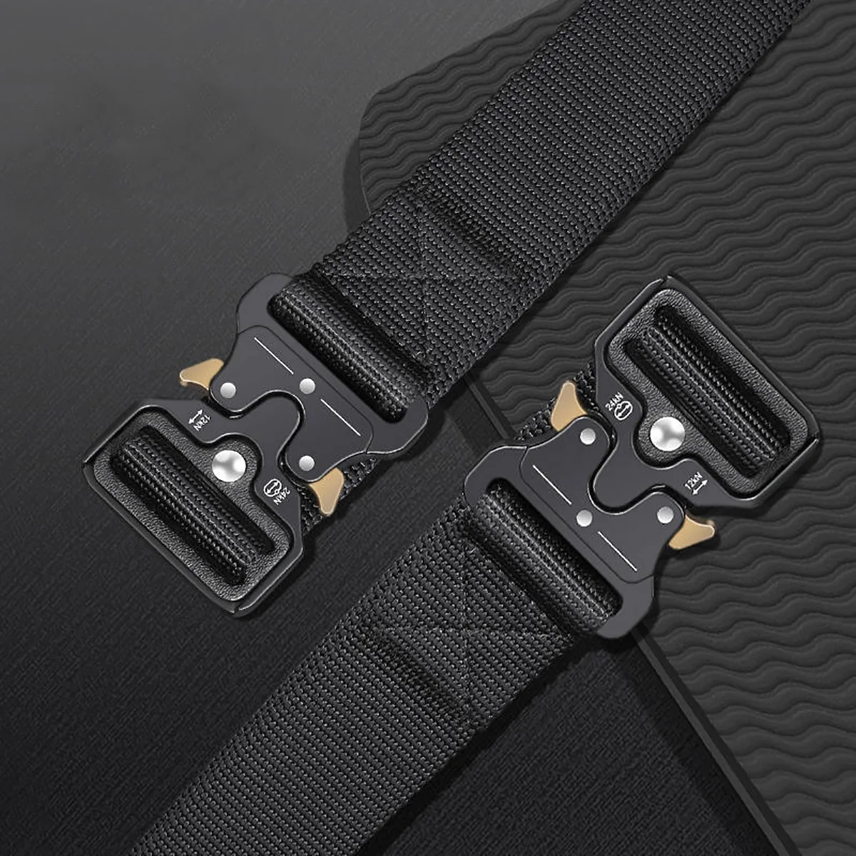 Cinturón táctico de estilo militar para hombre, correa de hebilla de Metal de liberación rápida, aparejo de nailon resistente de 1,5 pulgadas - imagen 2