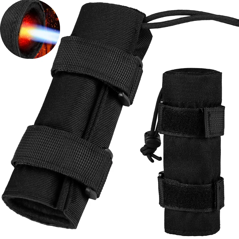 Cubierta supresor de 6 pulgadas con forro a prueba de quemaduras 1300 ℉   Cubierta de silenciadores resistente al calor para protección de manga de silenciador de Rifle Airsoft - imagen 2