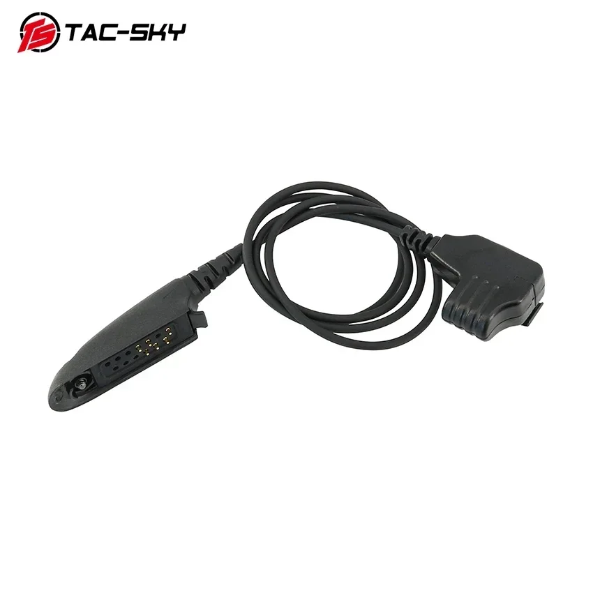 TS TAC-SKY COMTA Auriculares tácticos Adaptador de micrófono PTT de 2 pines Compatible con Motorol GP328, GP140, GP320, Walkie Talkies - imagen 5