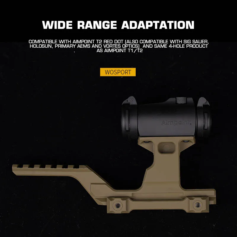 ELEMENT GB-RS Hydra Mount, soporte táctico de aumento de altura tipo Hydra de nailon totalmente metálico de alta calidad con puente de espejo - imagen 5