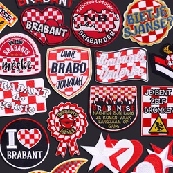 Parches bordados con emblema Brabant de Países Bajos, nuevo diseño, para ropa, Carnaval de Países Bajos, parches para planchar para ropa DIY, 2026