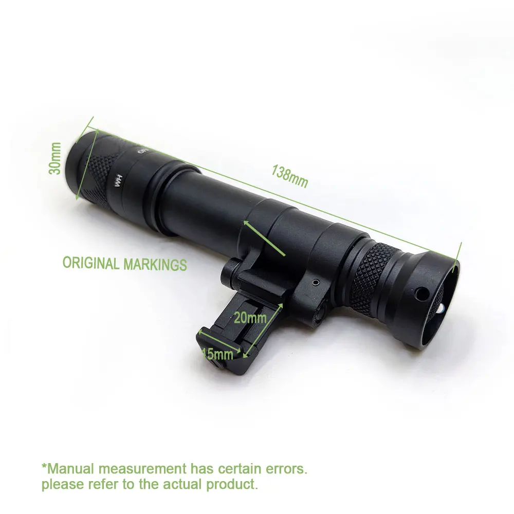 Luz táctica SOTAC M640V-DF, iluminación de altos lúmenes, LED, linterna exploradora blanca, interruptor de presión remota para riel de caza - imagen 4