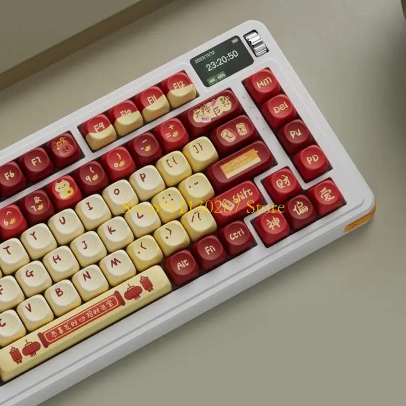 Teclados mecánicos J1HC, teclas OQO altura, juego teclas con tema Año Nuevo Chino, 127 Uds. - imagen 5