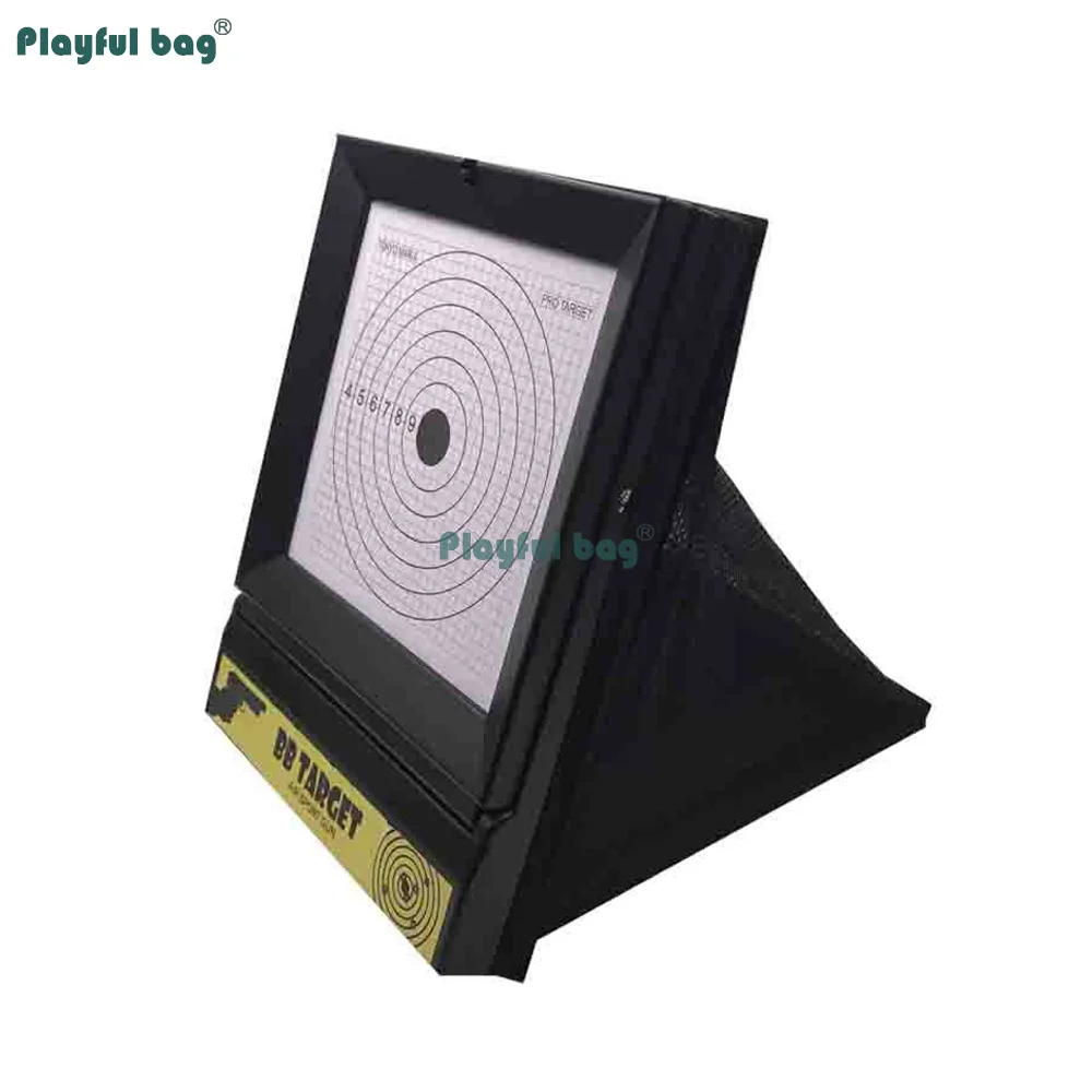 Caja de objetivo de tiro multifuncional con objetivo de Metal amarillo, red receptora de munición para bola de Gel, BBs y dardos blandos Airsoft AQB211 - imagen 5