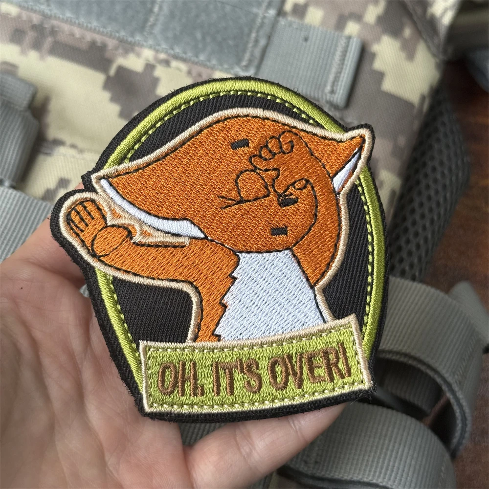 "¡Oh Todo!" Parche bordado con insignia de moral táctica para ropa, parches militares con gancho y bucle, apliques de dibujos animados para mochila - imagen 5