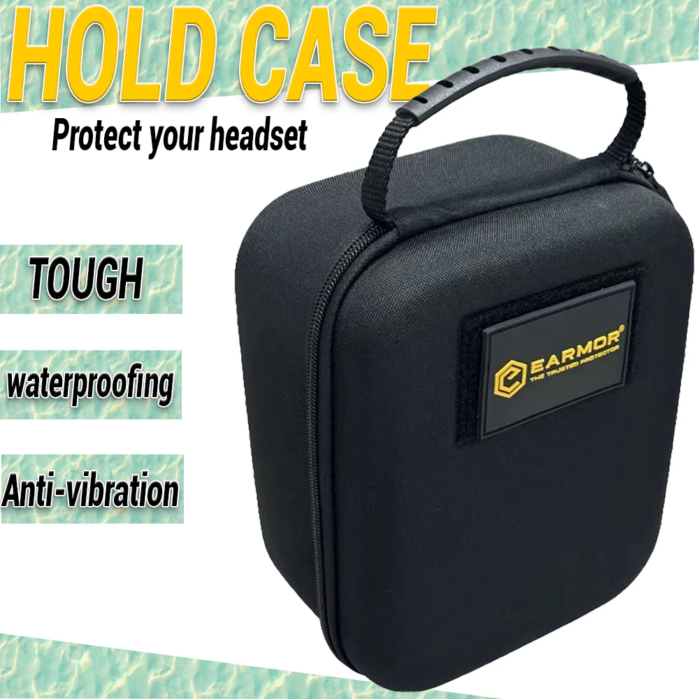 EARMOR-bolsas de caza de almacenamiento duro para auriculares tácticos, funda ligera portátil para auriculares, auriculares impermeables M31/M32/ M31H/M32H