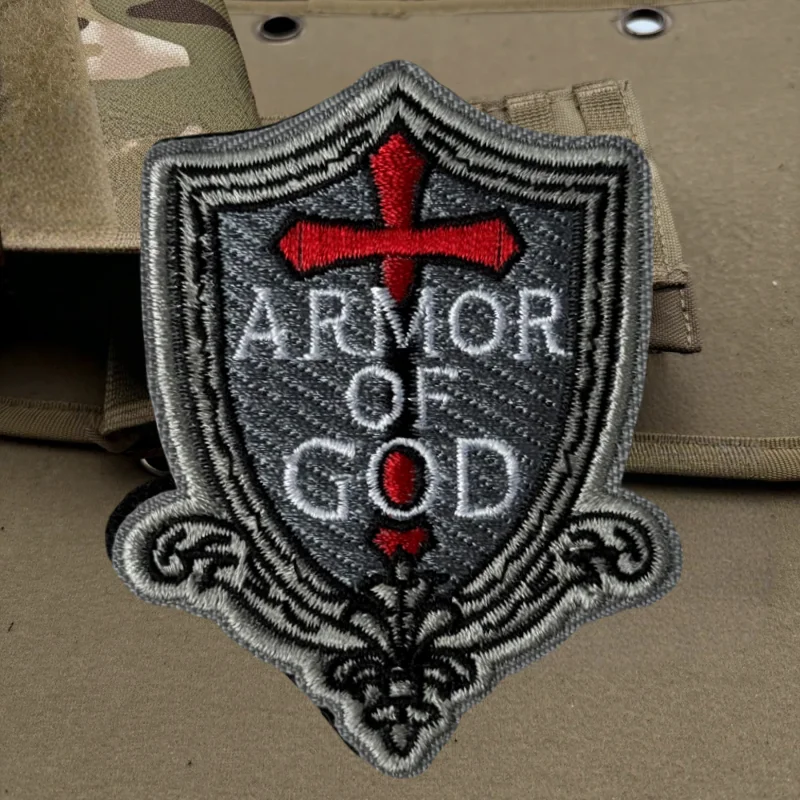 Parche bordado 3D cruzado, chaleco táctico, gancho y bucle, sombrero, insignia de moral, mochila, pegatinas decorativas, parches para brazalete para ropa