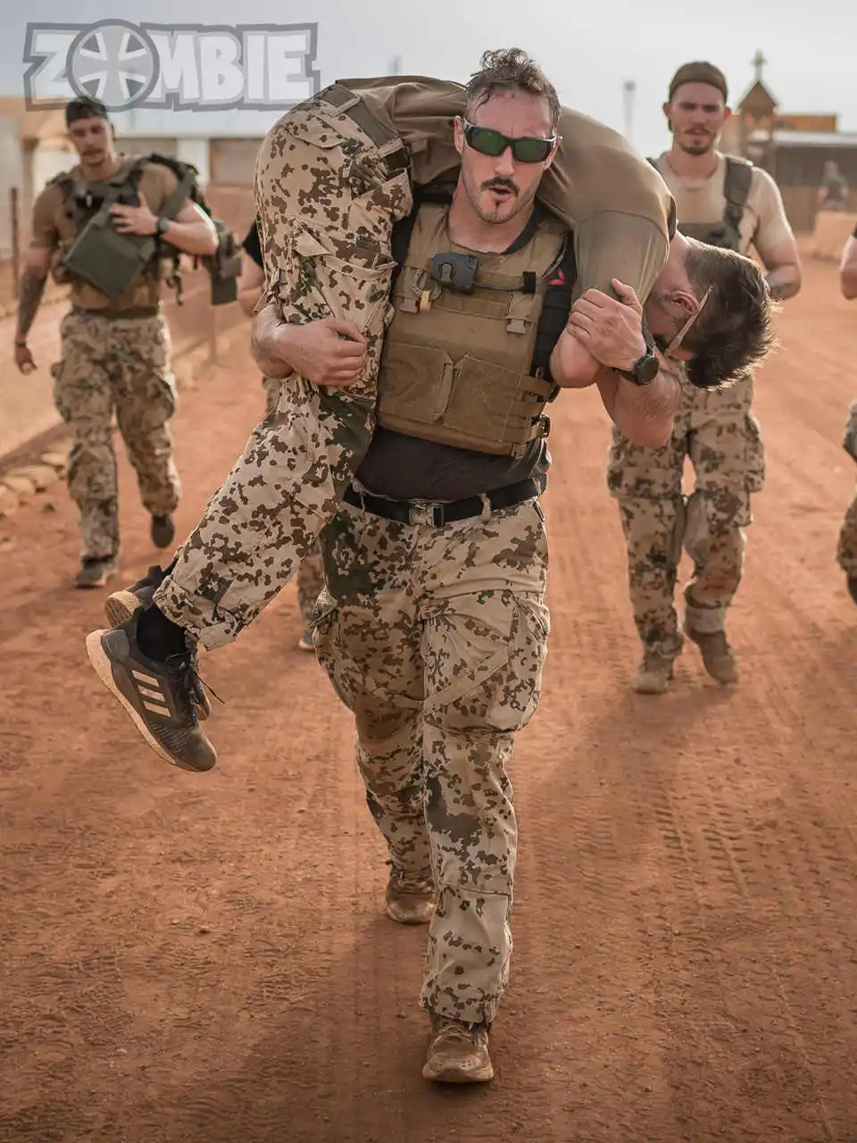 Pantalones tácticos de entrenamiento de combate multifuncionales KSK Outdoor Jungle Desert Spot Flecktarn Camo - imagen 5