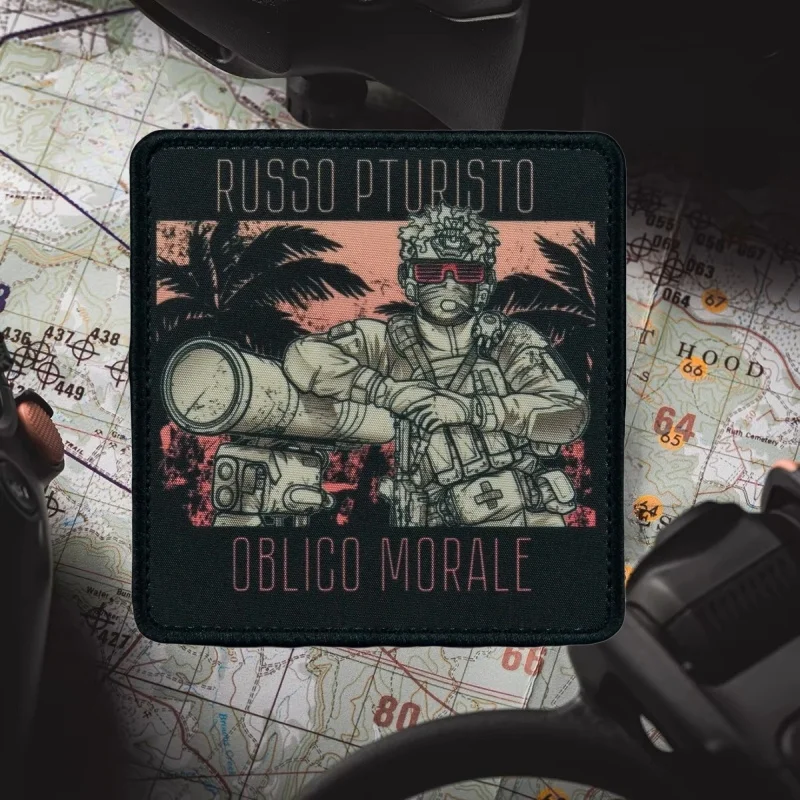 Emblema ruso Pturisto, insignia de moral táctica, parche impreso, gancho y bucle, pegatina decorativa para mochila militar - imagen 4