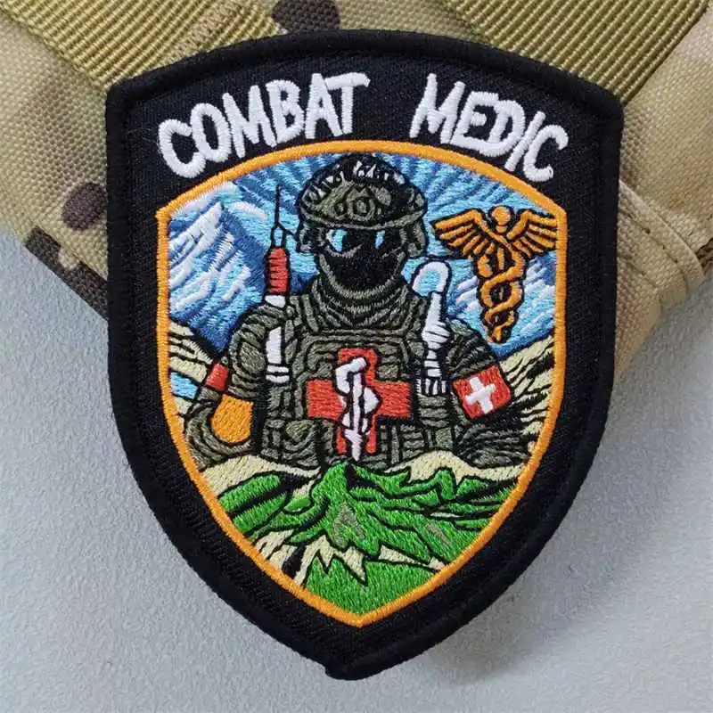 Parche bordado serpiente soldado táctico MOLLE para mochilas y ropa - imagen 4