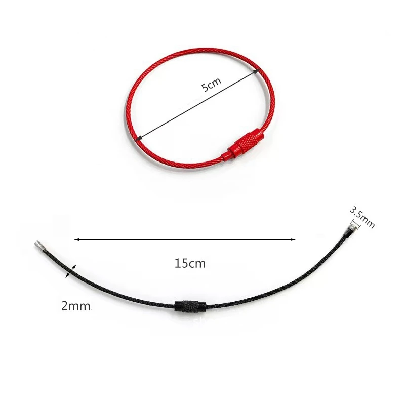 Clip de etiqueta de equipaje de alambre de acero inoxidable colorido, duradero y fácil de instalar, perfecto para viajes y uso diario, 10 Uds. - imagen 2