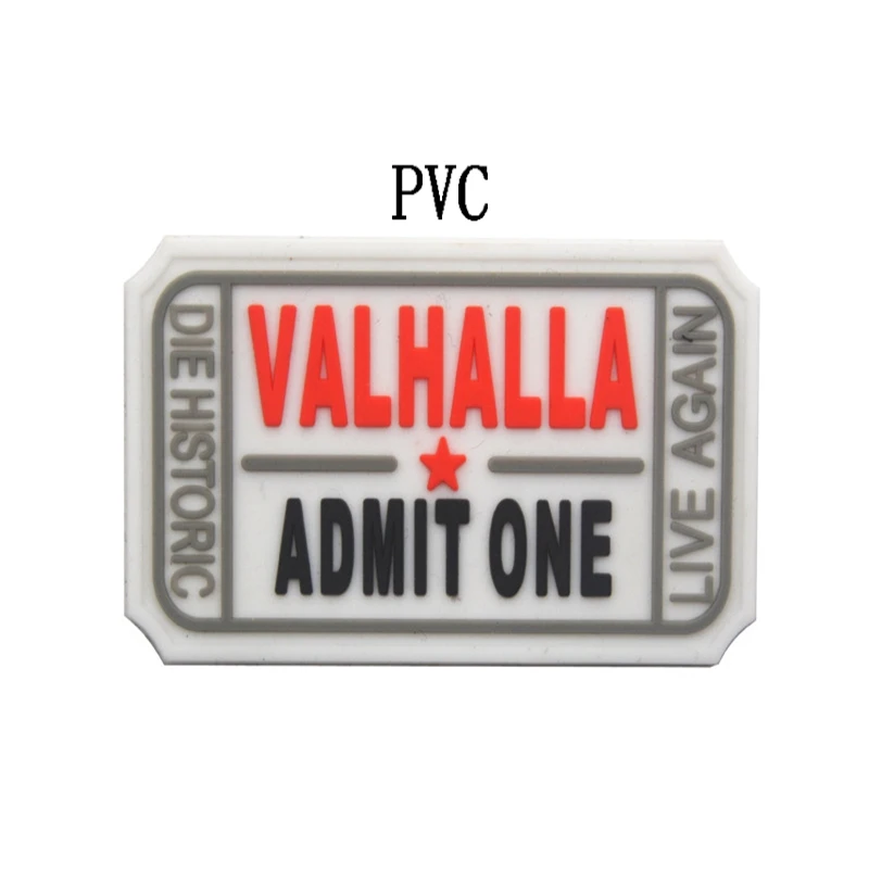 Parches bordados de gancho y bucle valhalla, capítulo moral, mitología del caballito, ropa para exteriores, mochila, parche diy, insignia de PVC - imagen 2