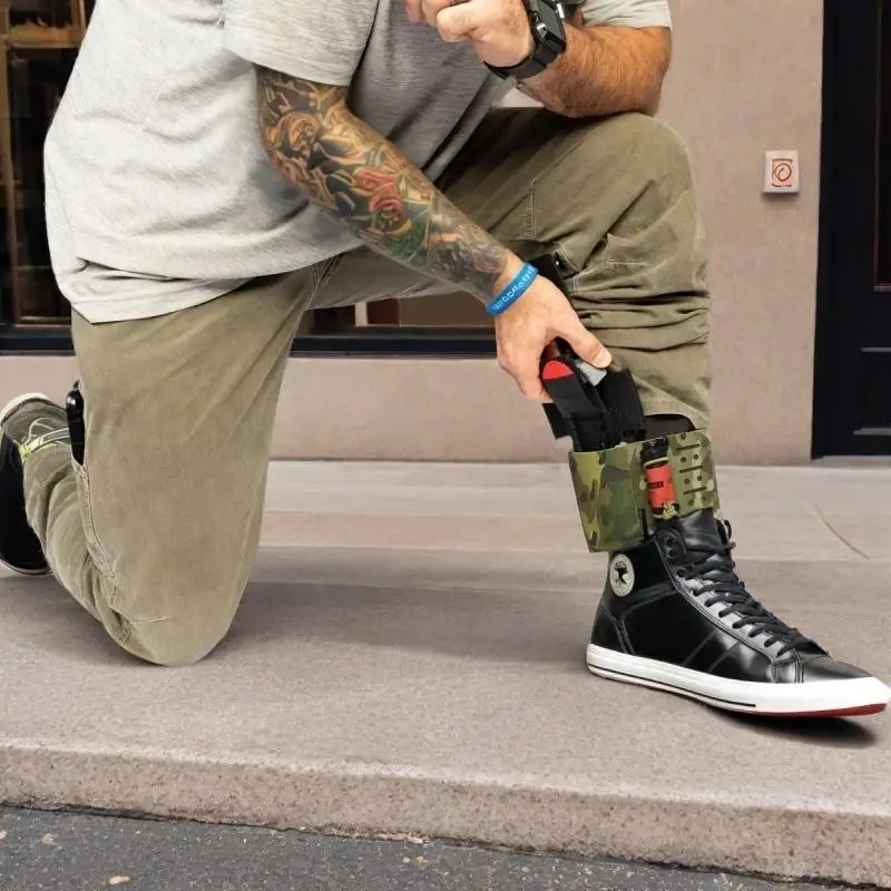 Bolsa de utilidad médica para tobillo oculto, botiquín de primeros auxilios, bolsa táctica de camuflaje portátil para exteriores, cinturón - imagen 3