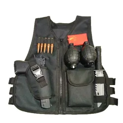 Chaleco de francotirador militar táctico del ejército para niños, uniforme de camuflaje de caza, ropa de combate en la jungla, chaleco de juego CS para niños