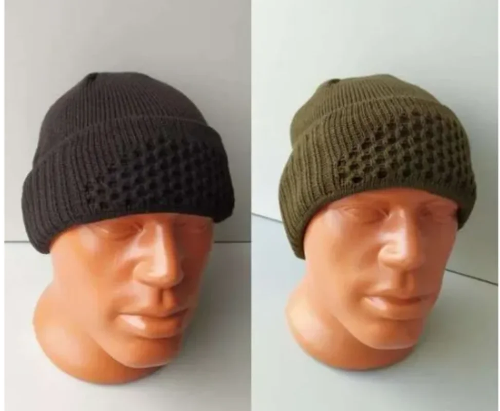 Mascarilla rusa de invierno, negra y verde - imagen 2