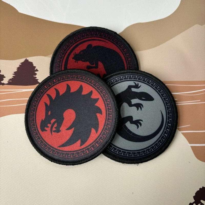 Parche táctico de la Legión del equipo del dragón del ratón nuevo, pegatinas de ropa estampadas, insignia de Juego de Ender, brazalete, emblema de gancho y bucle - imagen 2