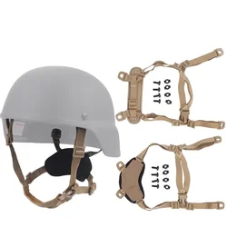 Sistema de suspensión de casco táctico Airsoft FMA, correa para la barbilla de 4 puntos para casco FAST MICH IBH TB956 BK/DE