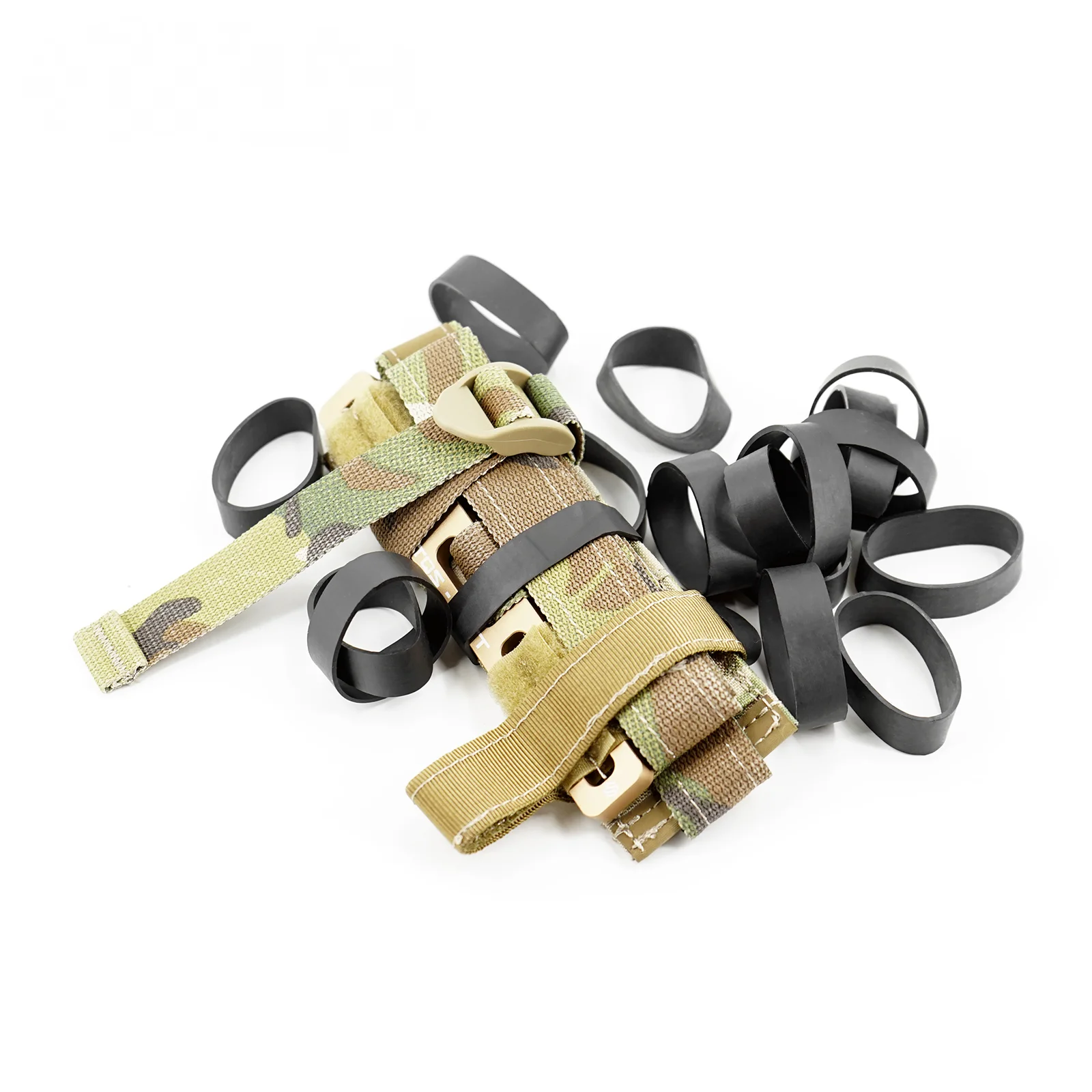 Anillo de goma elástico táctico para Airsoft, banda de goma para rifle de caza, equipo EDC táctico, 20 piezas por juego