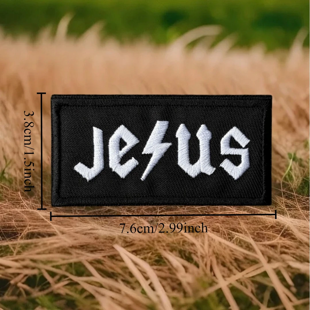 Parche de Jesús religioso Dios cristiano moral parche táctico ejército militar brazalete mochila pegatina parches impresos para ropa - imagen 2