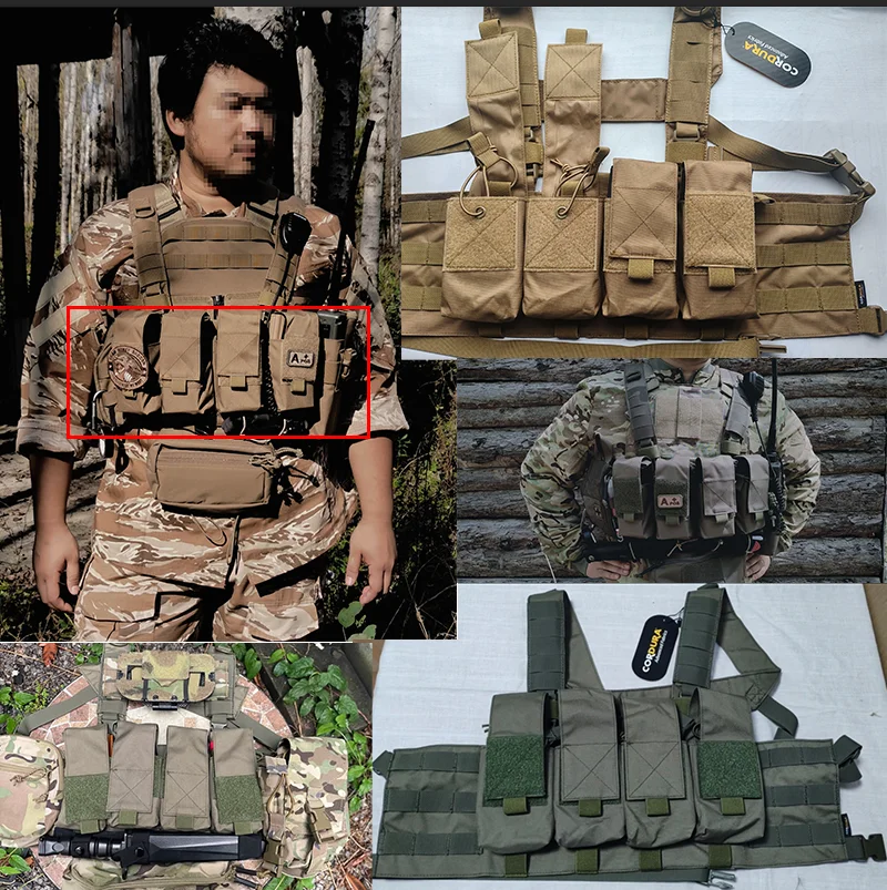 Pecho táctico de patrulla al aire libre para colgar 5,56/5,45/7,62 Universal RG, color CB